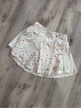 adidas White Floral Print Skort with Pink & Blue Accents